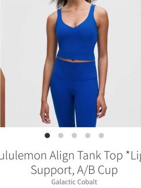 Lululemon Align Tank Top Galactic Cobalt Sz 2 A/B